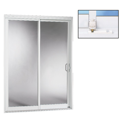 Eco Nuance Sliding Door - Right Opening - Clear Glass - PVC Coated - Wooden Frame