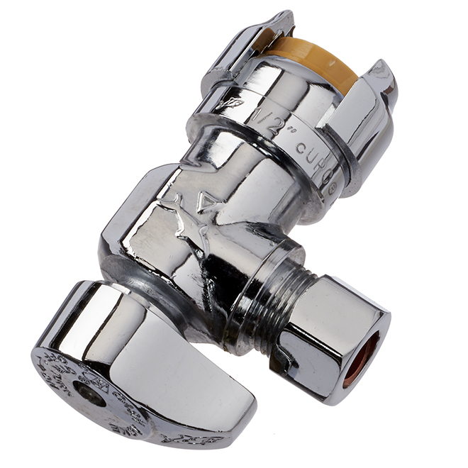 WATERLINE PRODUCTS 3/8 Compression Swivel Add-A-Stop Valve