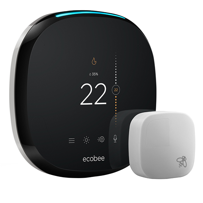 Thermostat intelligent ecobee4, WiFi, noir EBSTATE4C01 RénoDépôt
