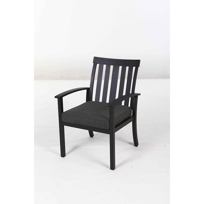 Set Of 2 Oakview Dining Patio Chairs With Cushions Grey Réno Dépôt Set Of 2 Oakview Dining Patio Chairs With Cushions Grey