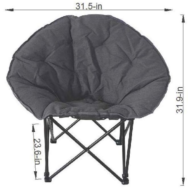 Style Selections Moon Folding Chair Metal 33 9 In X 24 4 In X 32 3   41537508da L 