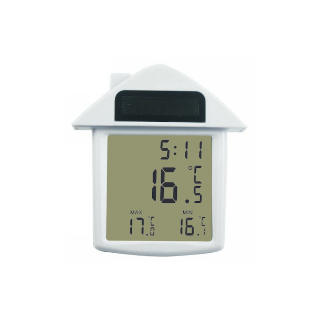 AcuRite Solar-Powered Digital Indoor and Outdoor Window Thermometer