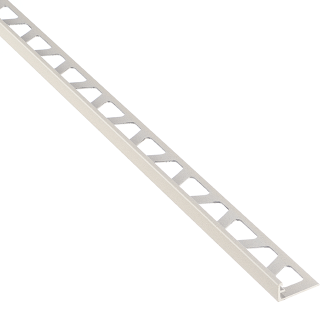 Tile Edge - Aluminum - 8' 2.5" x 3/8" - Greige