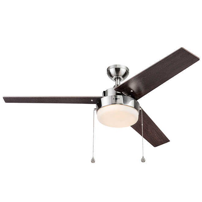 Harbor Breeze Armitage 52-in Brushed Nickel Indoor Ceiling Fan with Light Kit 
