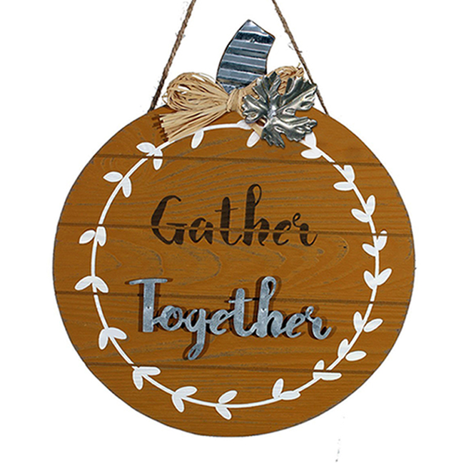 Holiday Living 11-in Gather Together Wooden Wall Decoration