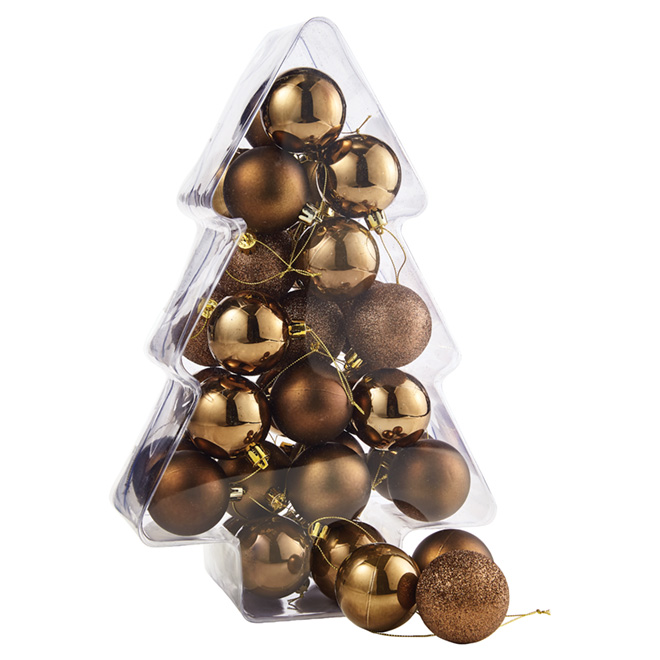 Holiday Living Christmas Ball Ornaments 60 Mm Bronze 34 Pk 18b Christmas Ball Ornaments 60 Mm Bronze 34 Pk