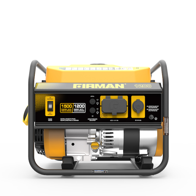 Firman 1500/1200 W Recoil Start Gas Portable Generator with 8.3 A 12V Charging Outlets