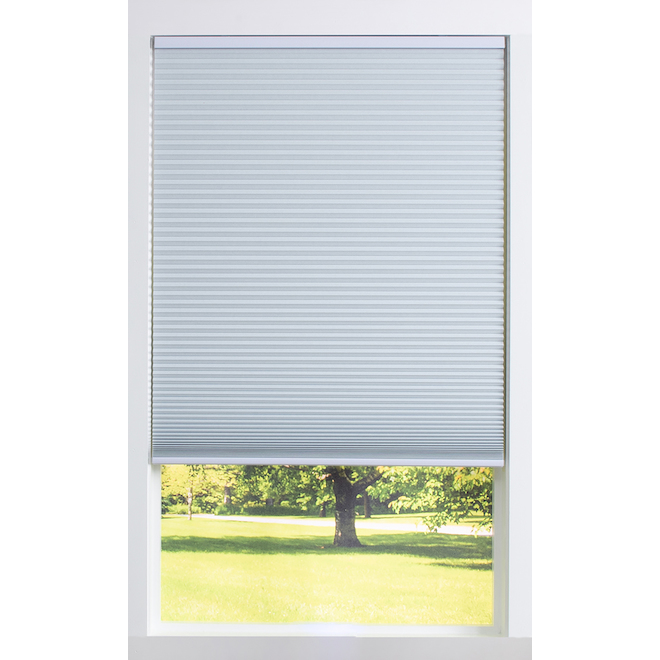 allen + roth White Recycled Polyester 1.5-in Blackout Cellular Pleated Shade - 23 x 64-in
