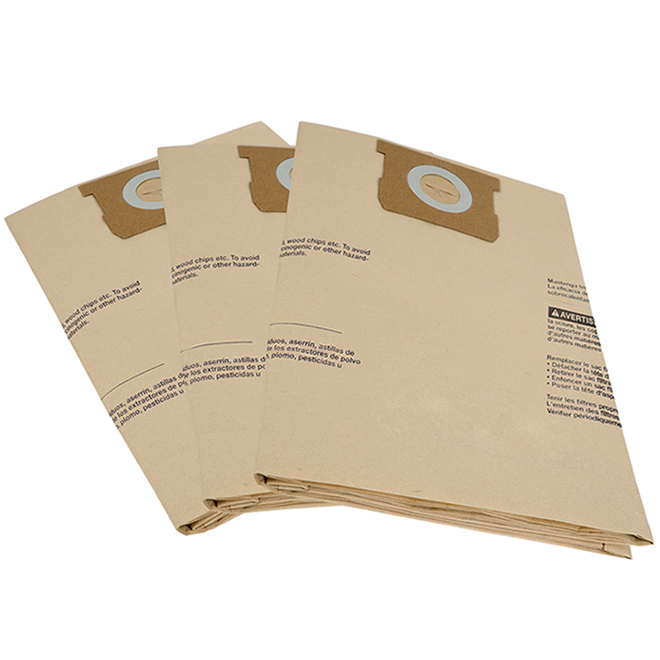 Project Source 9 to 14-Gal. Wet and Dry Vacuum Filter Paper Bag - 3-pack