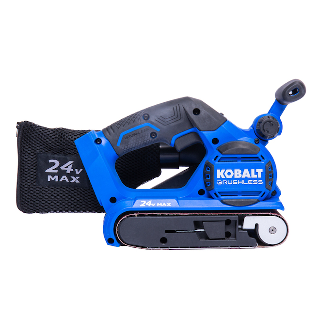 Kobalt 24-V Cordless Belt Sander - Brushless Motor - Black and Blue - Bare Tool without Battery