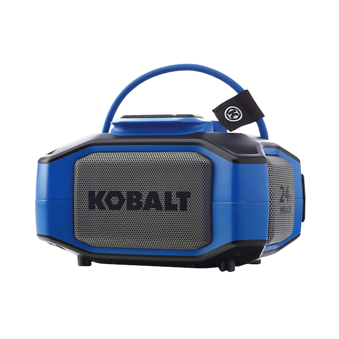 Kobalt 24 V Max Bluetooth Speaker USB and Auxiliary Ports Grey and Blue  Bare Tool without Battery Réno-Dépôt