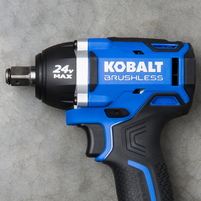 Clé à cliquet Kobalt 24 V Max à moteur sans balai, sans fil, noire et  bleue, outil seul (sans batterie)