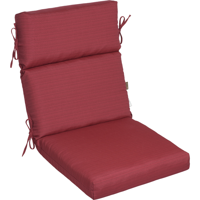 Bazik 44 x 21 x 4.5-in Red Olefin High Back Chair Cushion