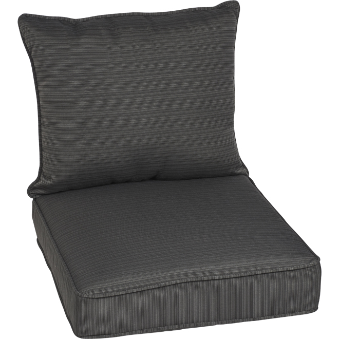 Bazik 46 x 25 x 6-in Grey Olefin  Deep Seat Chair Cushion