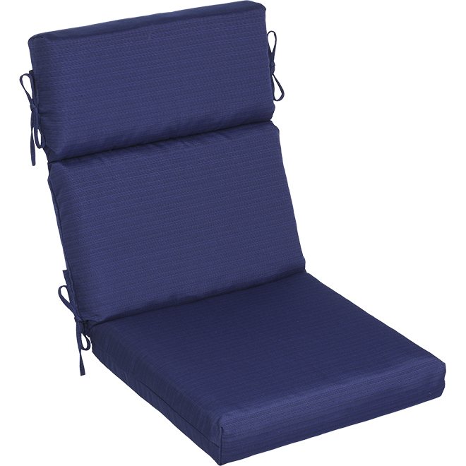 Bazik 44 x 21 x 4.5-in Navy Premium Olefin High-Back Patio Seat Cushion