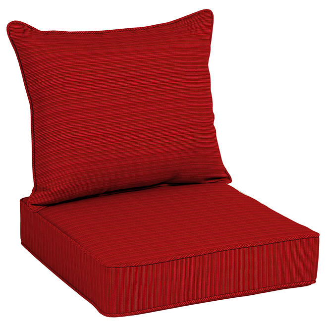 Bazik 46 x 25 x 6-in Red Premium Olefin Patio Seat Cushion