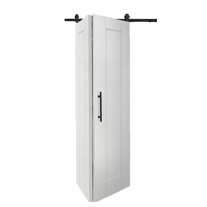 SGA Luna Bifold Closet Door - White - Primed MDF - Hardware Included - 36-in x 80-in