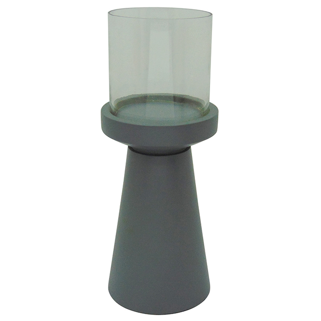 ALLEN + ROTH Candle Holder "City Oasis" 11.7" X 4.7" X 4.7" Grey