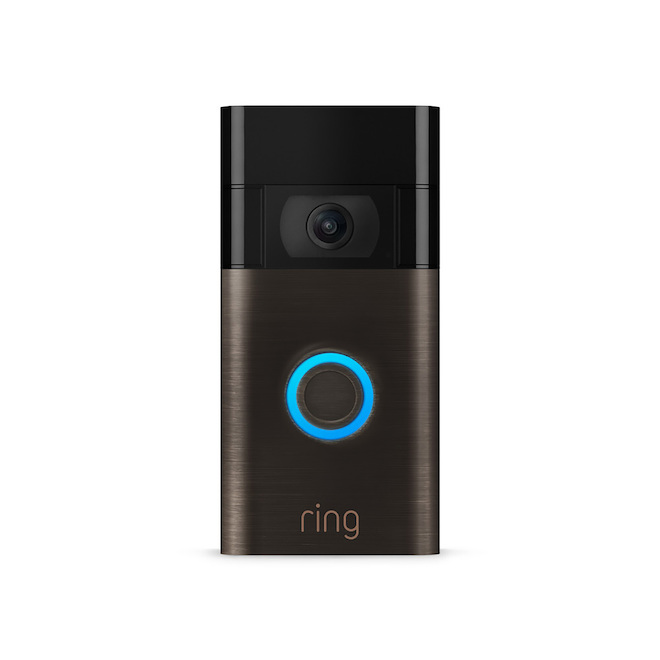 Sonnette vidéo sans fil Ring connectivité wifi avec détecteur de mouvement, bronze
