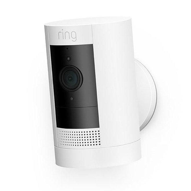 Caméra de sécurité filaire numérique Ring HD blanche pour l'intérieur/extérieur