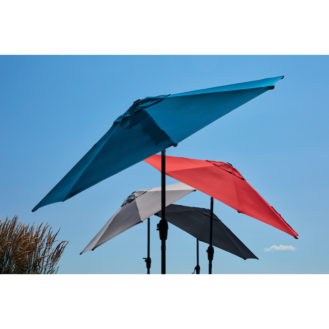 Bazik 9-ft Red Polyester Tilt Market Patio Umbrella YJAUC-165-1B