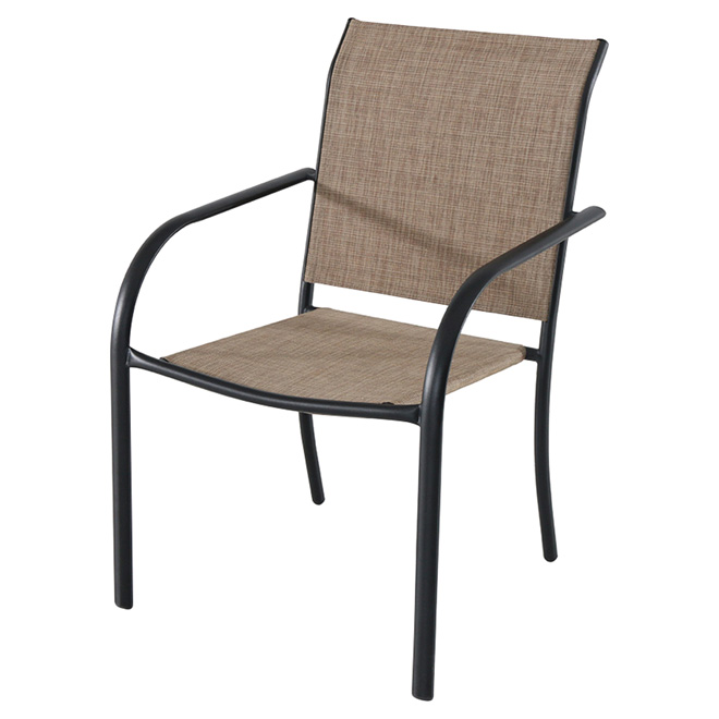 Chaise de patio empilable Style Selections, Ashville, brun et noir