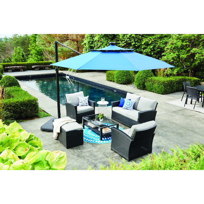 CORLIVING Bac de rangement pour l'extérieur Parksville de CorLving, 21 po x  46 po, noir PRK-700-B