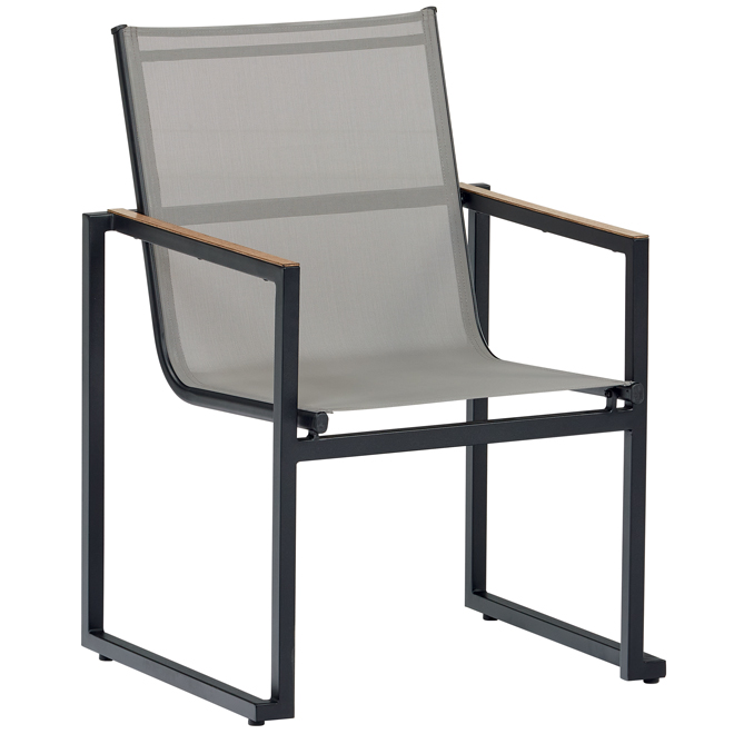 Chaise de patio extérieur empilable Style Selections Paxton grise