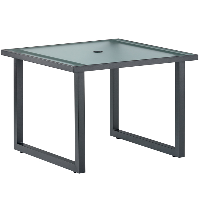 Bazik Timmins 40-in Glass Top Square Exterior Dining Table