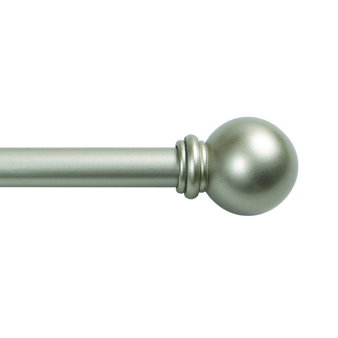 Adjustable Curtain Rod - Ball - 28" to 48" - Silver