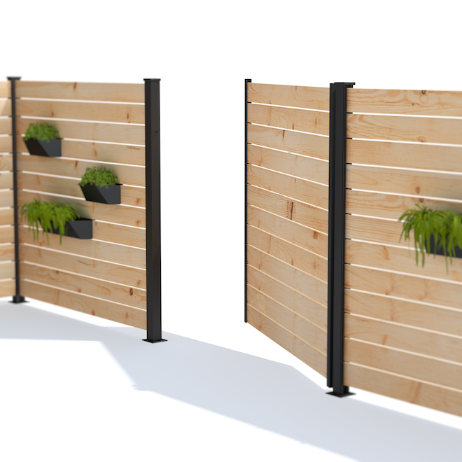 Panneaux de clôture en vinyle et en bois  