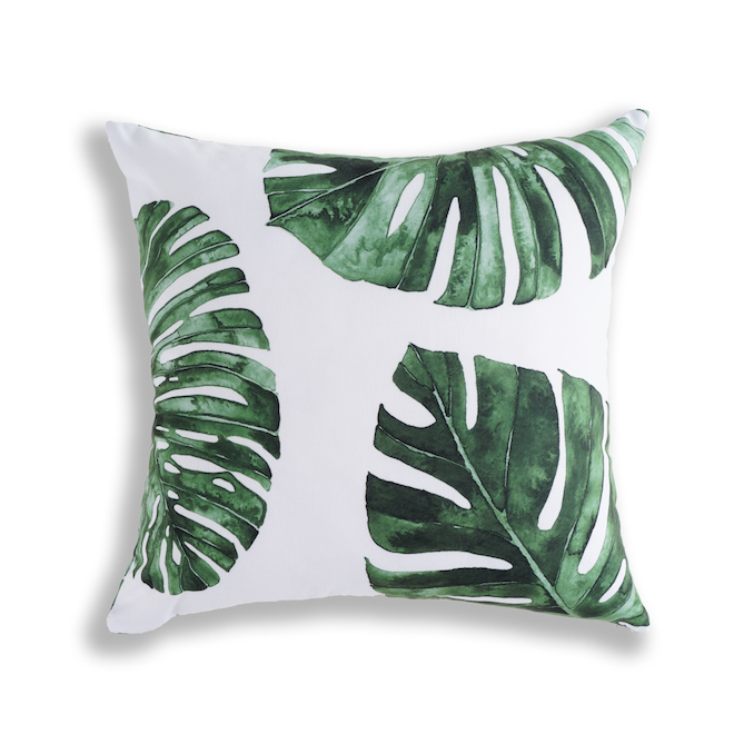 Style Selections 16-in x 16-in Exterior Cushion Palm Leave