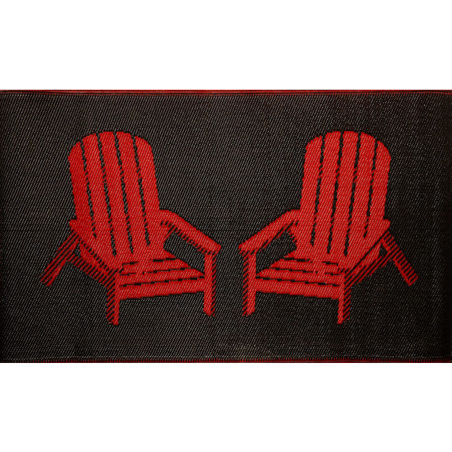 Tapis en polypropylène par Style Selections, intérieur/extérieur, imprimé chaise Adirondack, 3 pi l. x 5 pi L.