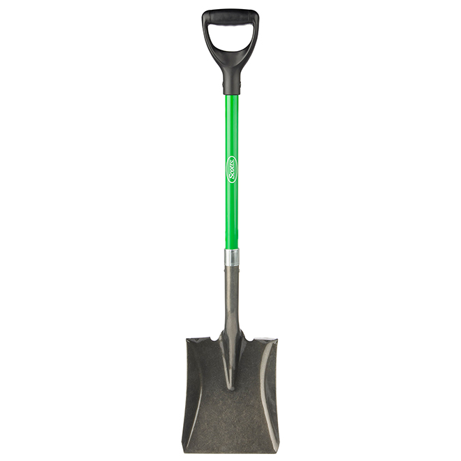 Scotts Square Shovel - Fibreglass - Black and Green - D Handle