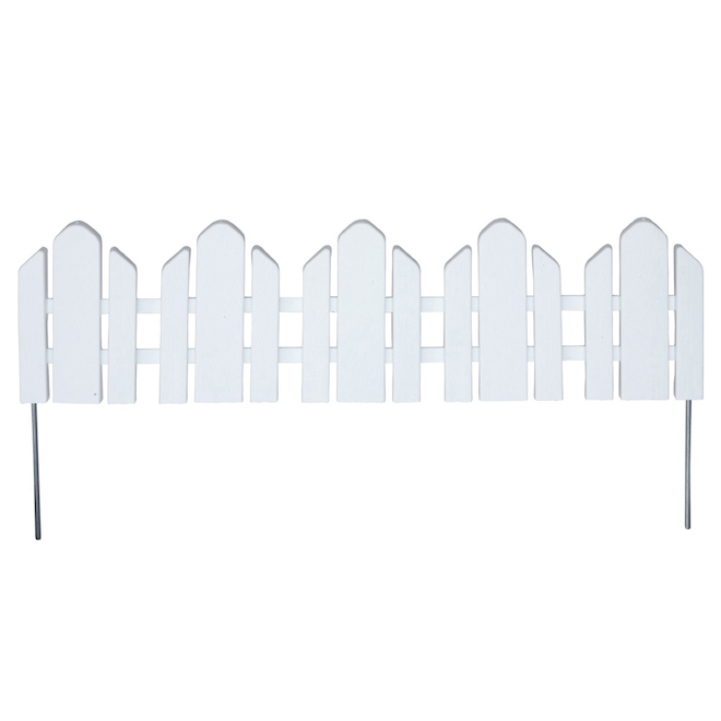 Bordure de jardin Emsco en plastique blanc flexible, 22 po x 5 po