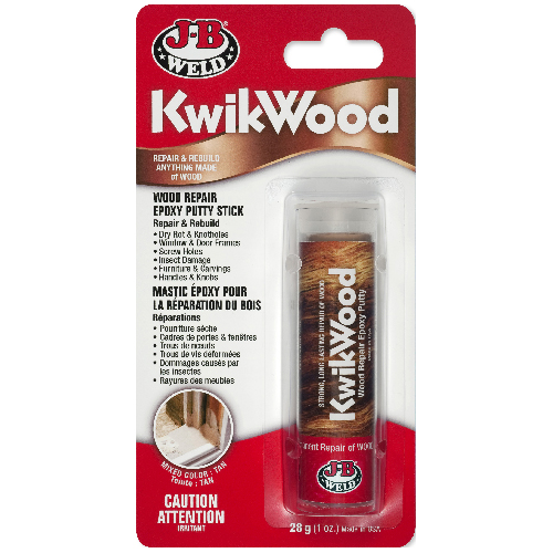 J-B Weld Kwik Wood Epoxy Putty Stick & Filler