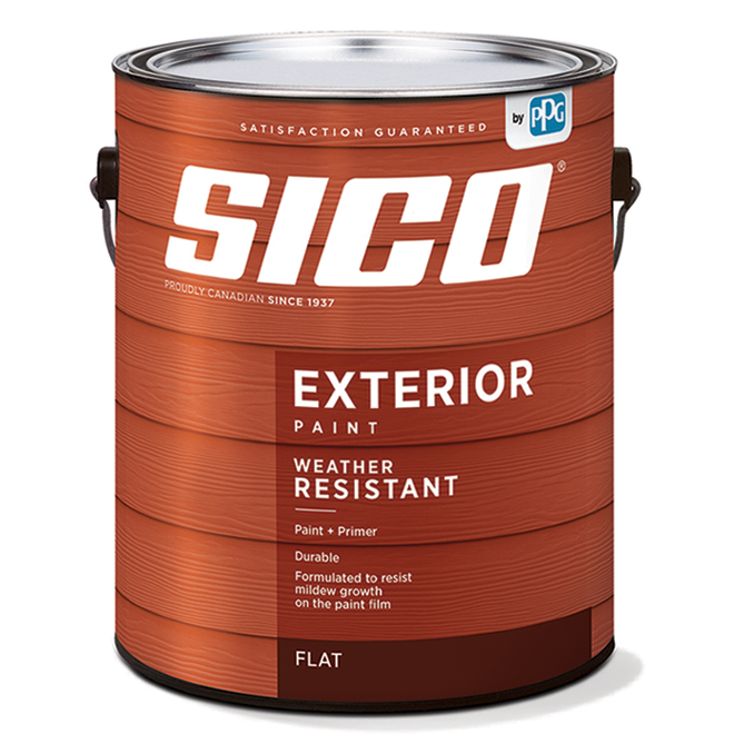 SICO Exterior Paint and Primer Latex Flat Finish 3.78L Neutral