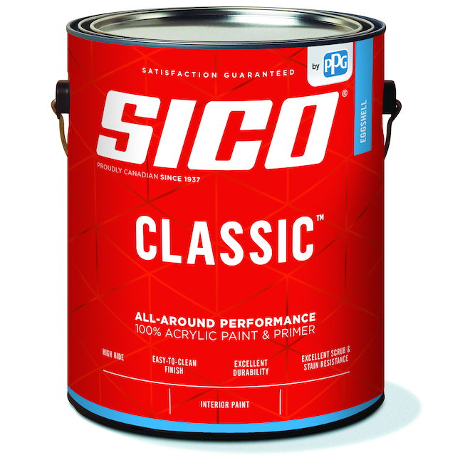 Sico Classic 3.78L Eggshell Finish Tintable White Base 100 Acrylic