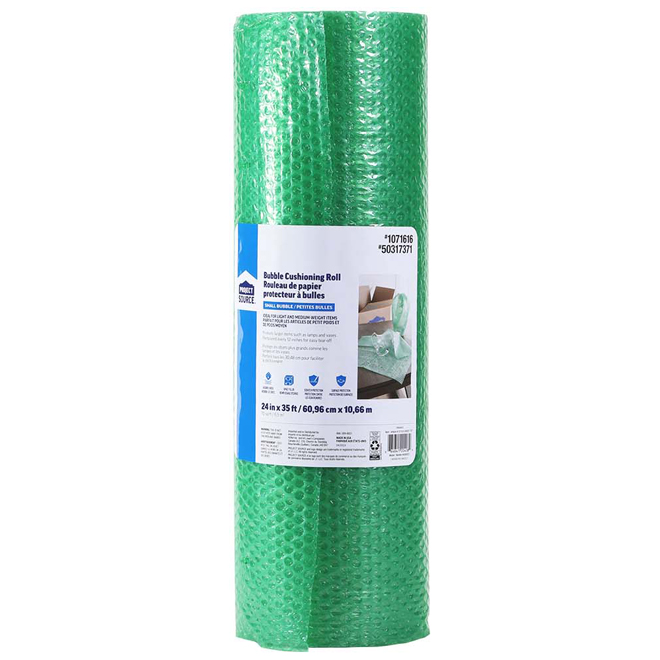 Emballage rouleau à bulles vert, Project Source, 1-paquet 4089337