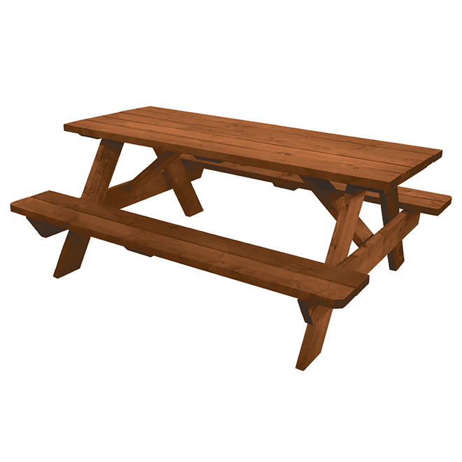 GOODFELLOW Table à pique-nique « Terra » en bois traité, 12 x 33