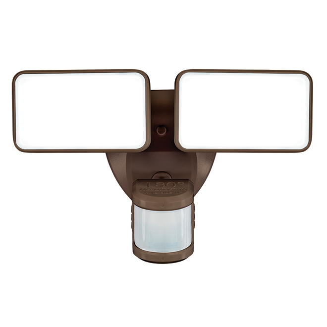Heath Zenith 180-Degree 2000-lm Bronze LED Dual Security Motion-Activated Light