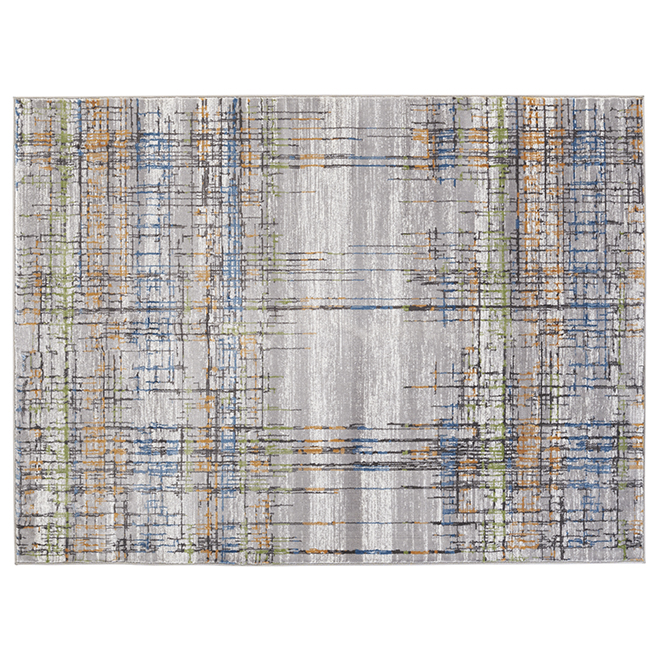 Tapis d'intérieur Alton de Korhani, gris, 5 pi x 7 pi
