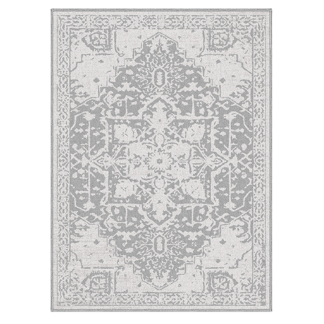 Tapis décoratif en polyester gris Harlow de Korhani Home, 63 x 84 po