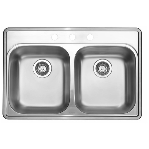 Blanco Essential 2 Drop-in Double Sink - 31-in x 21-in - Stainless Steel