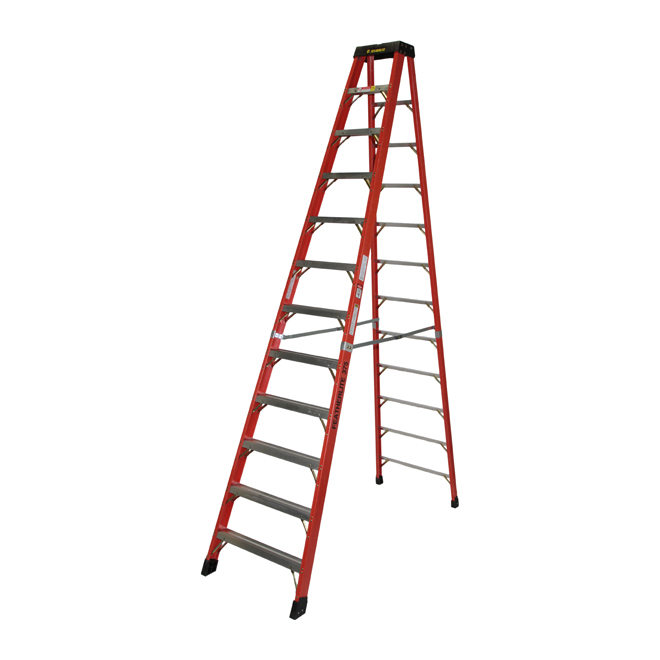 Louisville Ladder 12 ft. Fiberglass Step Ladder with 375 lbs. Load