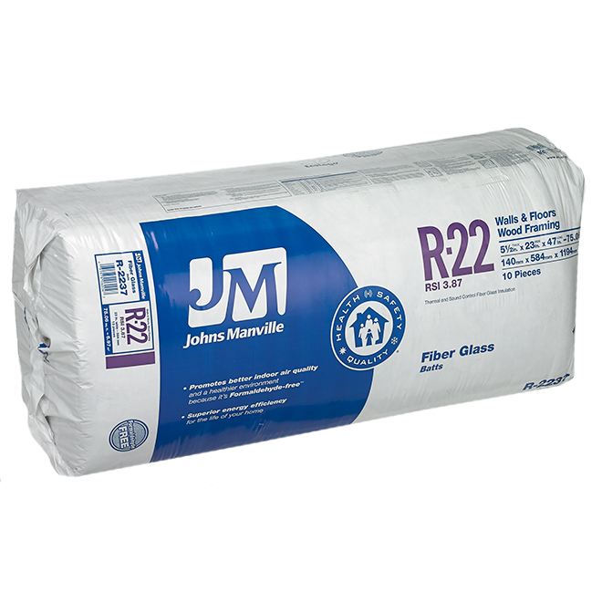 Johns Manville Fibreglass Insulation - R22 - 75,08-sq.ft. - Pack Of 10 ...