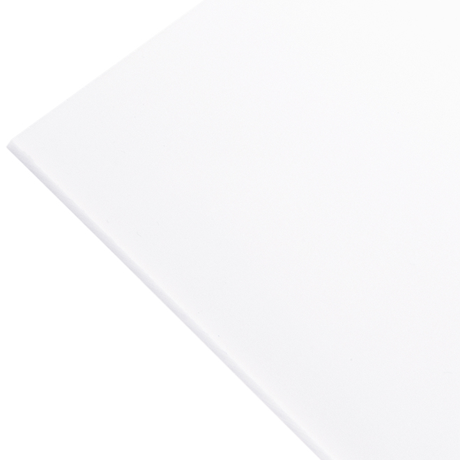Panneaux en acrylique Optix d'Em Plastic, blancs, résistants aux chocs et aux intempéries, 18 po l. x 36 po L.