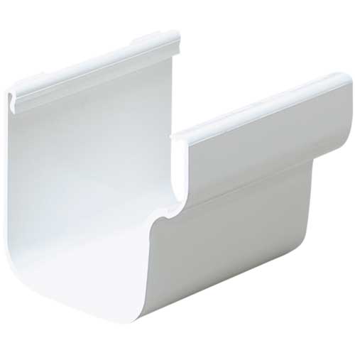 Plastmo KStyle Gutter Connector White Vinyl 1 Per Pack 4 1/2