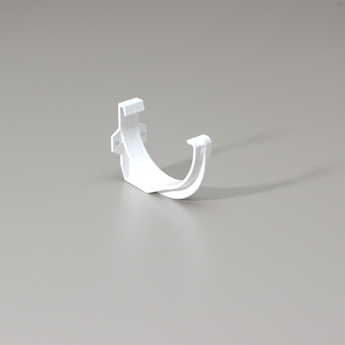 Support pour gouttière demi-ronde Plastmo, blanc, en vinyle, 1 unité, 4 po l.