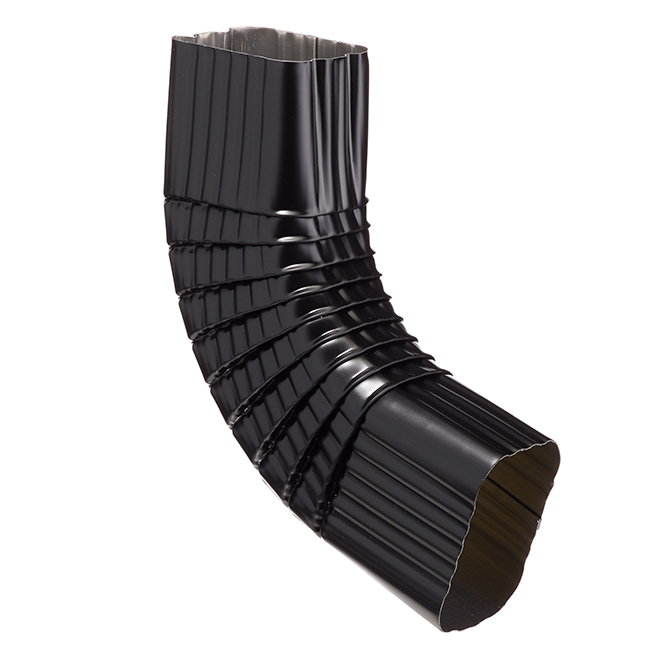 Kaycan  3-in x 2-in Matte Black Aluminum Side Elbow
